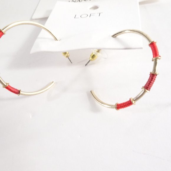 Ann Taylor Hoop Earrings Banana Republic Bracelet - Picture 6 of 8